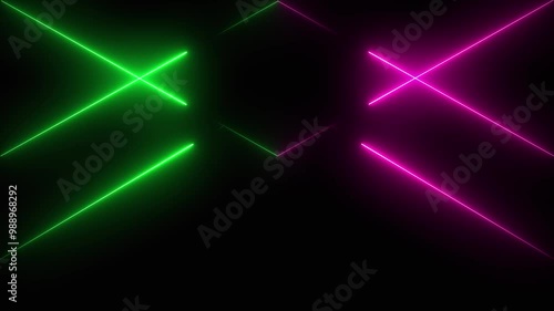 Wallpaper Mural background line color abstract .neon shape line animation. flickering neon. Torontodigital.ca