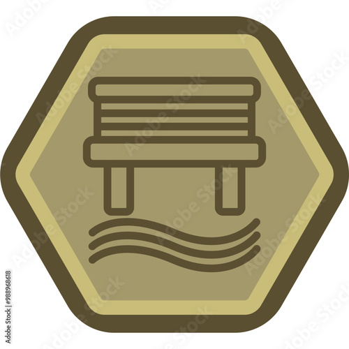 Water Bridge Icon Design