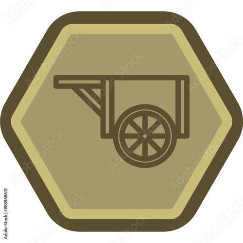 Wood Cart Icon Design