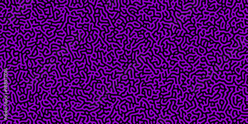 Abstract Reaction-diffusion or Turing pattern natural texture in coral purple black color scheme. Linear design with biological shapes. Organic lines in memphis. abstract turing organic wallpaper.	