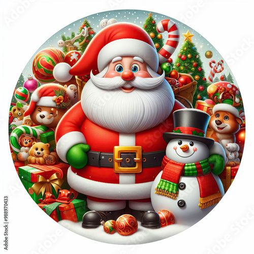 Christmas roundel for a funny Christmas celebration.