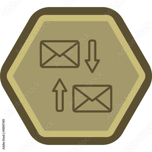 Exchange Mails Icon Design photo