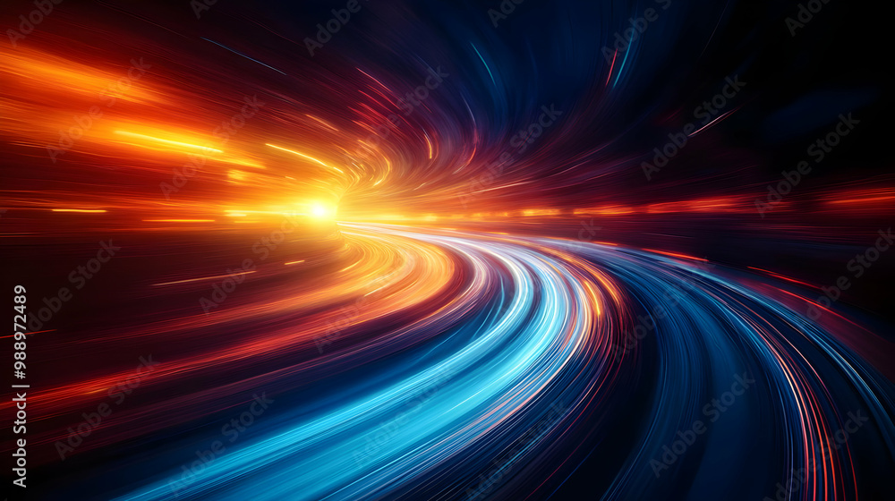 Abstract Speed Lines, Colorful Tunnel, Fast Motion, Light Trails, Digital Art Abstract Speed Lines, Colorful Tunnel, Fast Motion, Light Trails, Digital Art