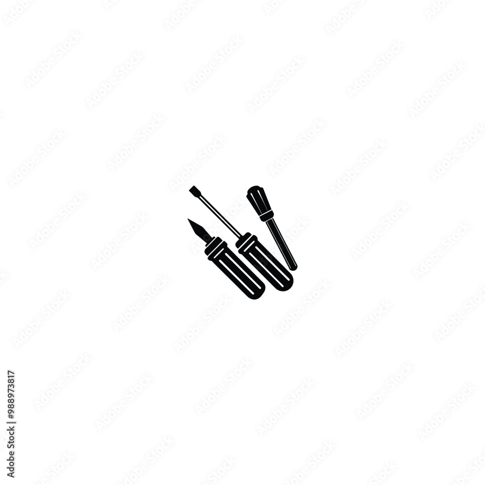 screwdriver on white screwdriver on white