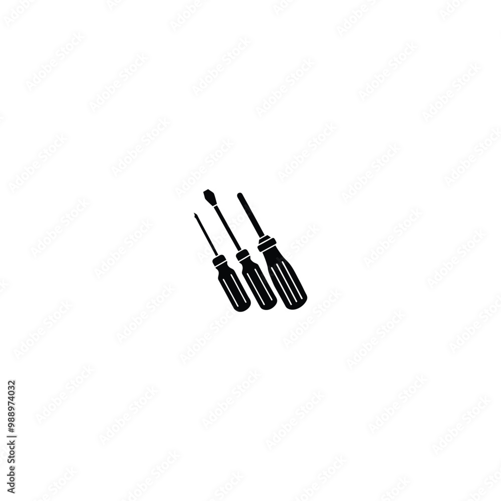screwdriver on white screwdriver on white