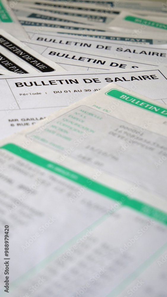 Bulletin de paie, bulletin de paye, fiches de salaire Bulletin de paie, bulletin de paye, fiches de salaire