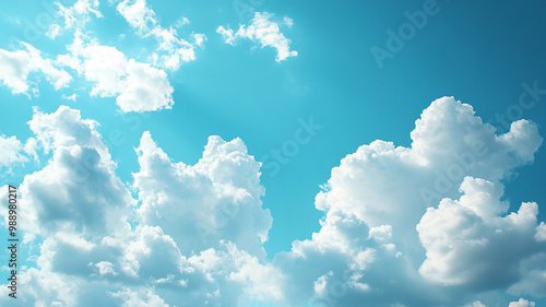 Beautiful blue sky with white clouds