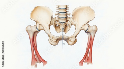 Detailed Anatomical of Human Lower Leg Skeletal and Muscular System photo