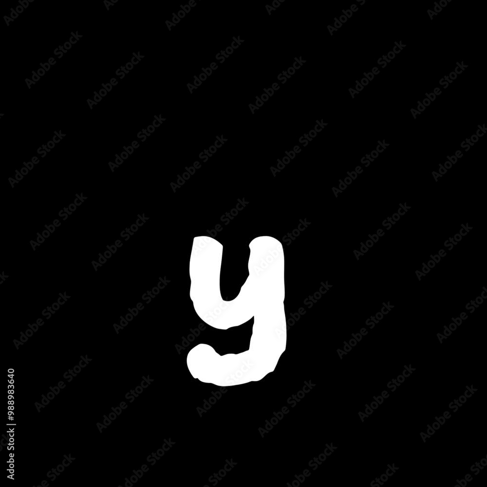 Animated White handwritten letter Y on black background. Animated White handwritten letter Y on black background.