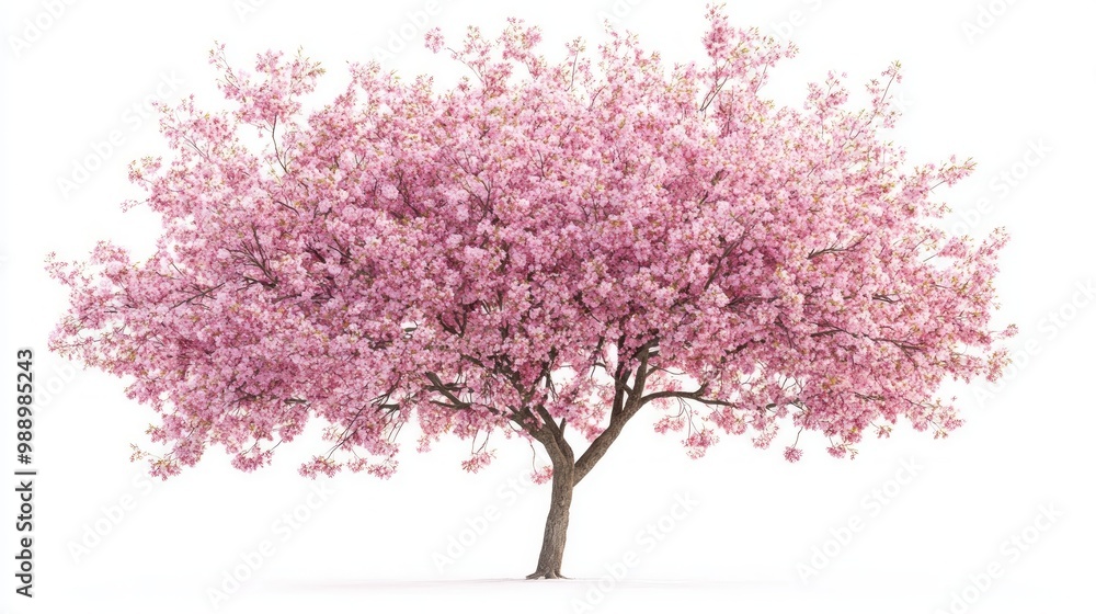 Obraz premium Beautiful spring tree blossoms isolated on white