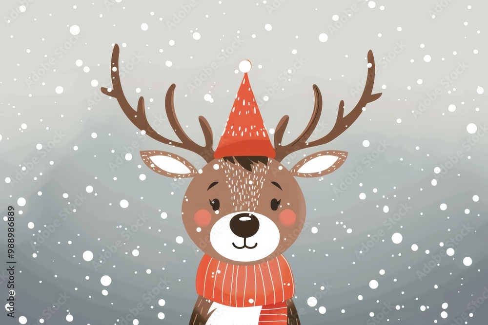 Fototapeta premium Reindeer safaris and hot winter tours in Lapland’s snow-filled, festive landscapes.