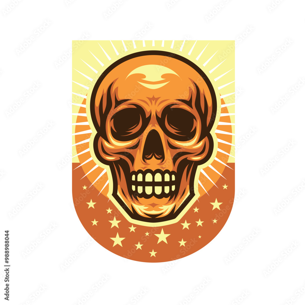 Fototapeta premium Skull vector logo illustration
