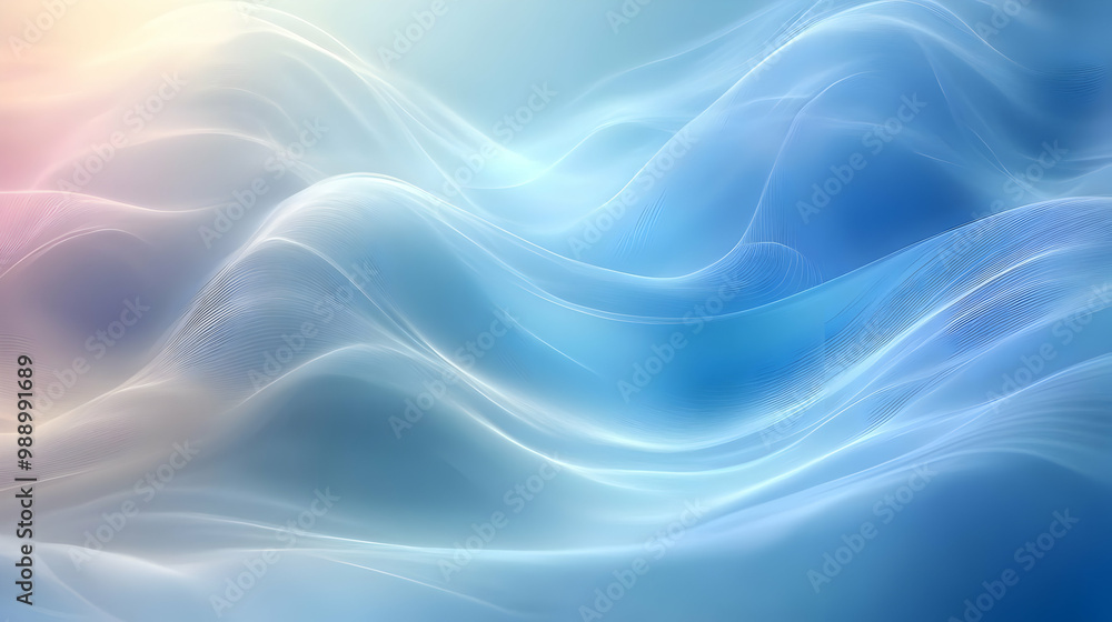 Abstract Blue and White Wavy Lines Background Abstract Blue and White Wavy Lines Background