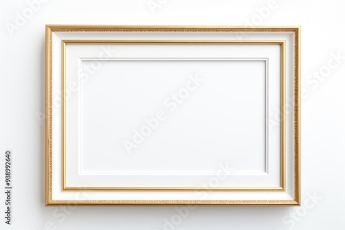 Minimal white and gold backgrounds frame white background.