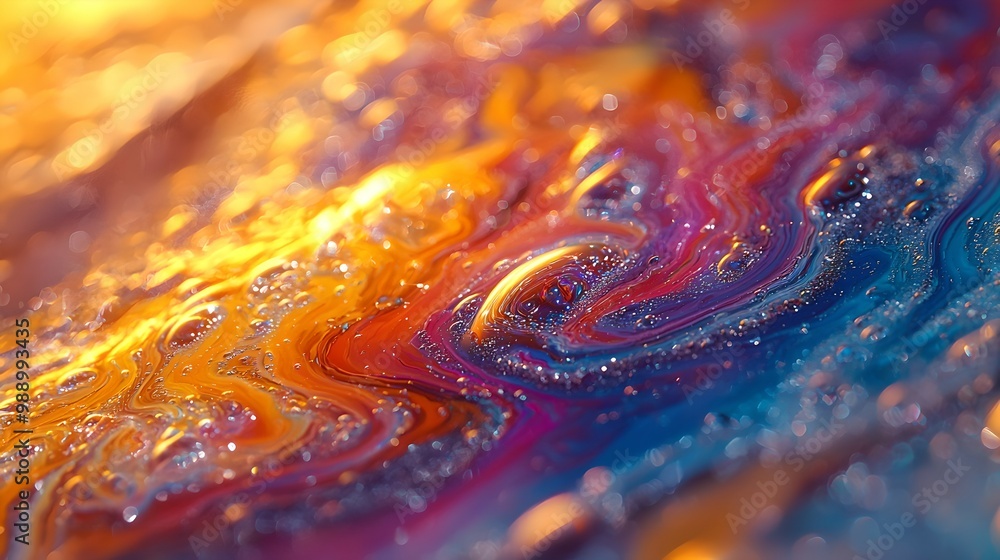 A close-up view of a colorful, swirling pattern featuring vibrant hues and bubbles, resembling a cosmic or fluid-like texture. A close-up view of a colorful, swirling pattern featuring vibrant hues and bubbles, resembling a cosmic or fluid-like texture.
