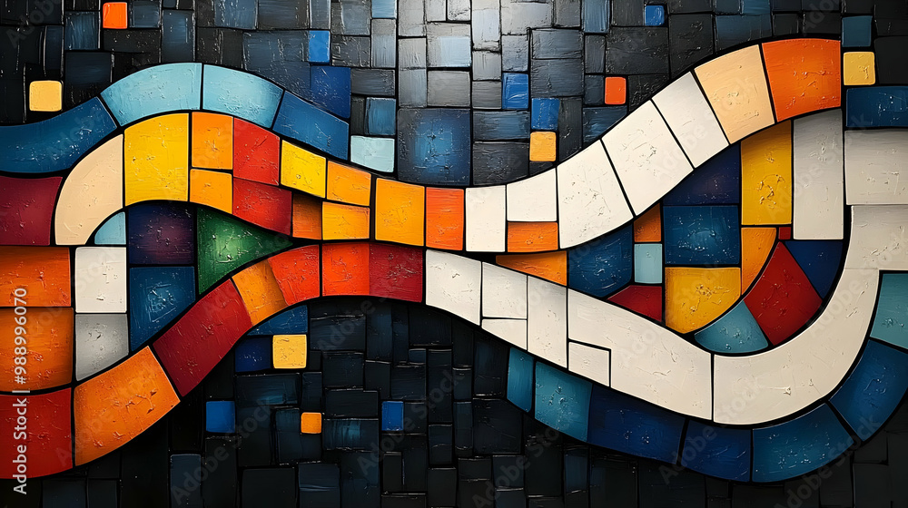 Abstract Art with Colorful Shapes and Patterns Abstract Art with Colorful Shapes and Patterns