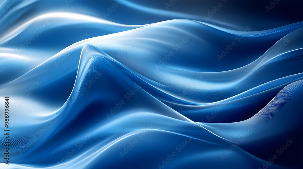 Abstract Blue Waves: A Dynamic & Smooth Background Abstract Blue Waves: A Dynamic & Smooth Background