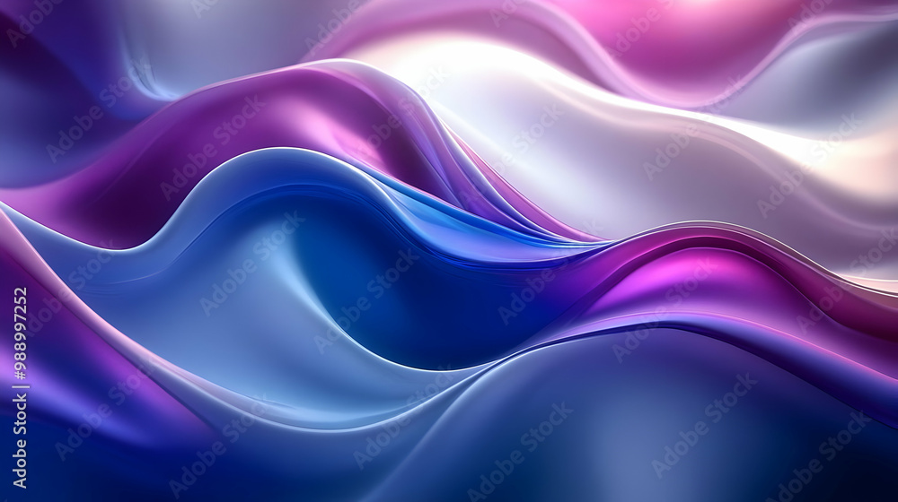 Abstract Wavy Background with Purple, Blue and White Colors Abstract Wavy Background with Purple, Blue and White Colors