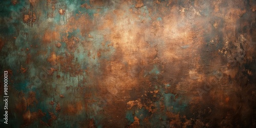 Dark and rustic copper bronze texture background with a grunge and rusty effect