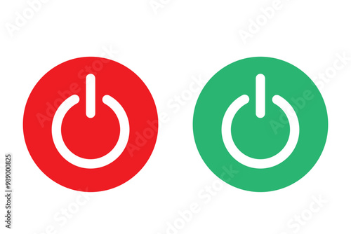 Power button icon vector isolated on white background, logo concept of power button sign on white background, black filled symbol icon