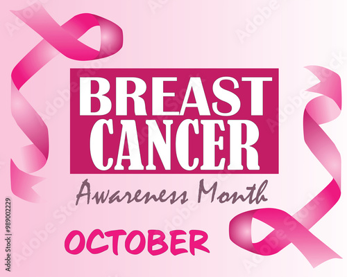 Poster Vector Design For Breast Cancer Awareness Month, October