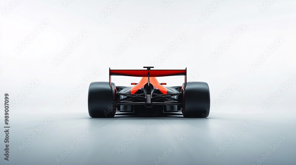 rear view of a modern race car with sleek design rear view of a modern race car with sleek design