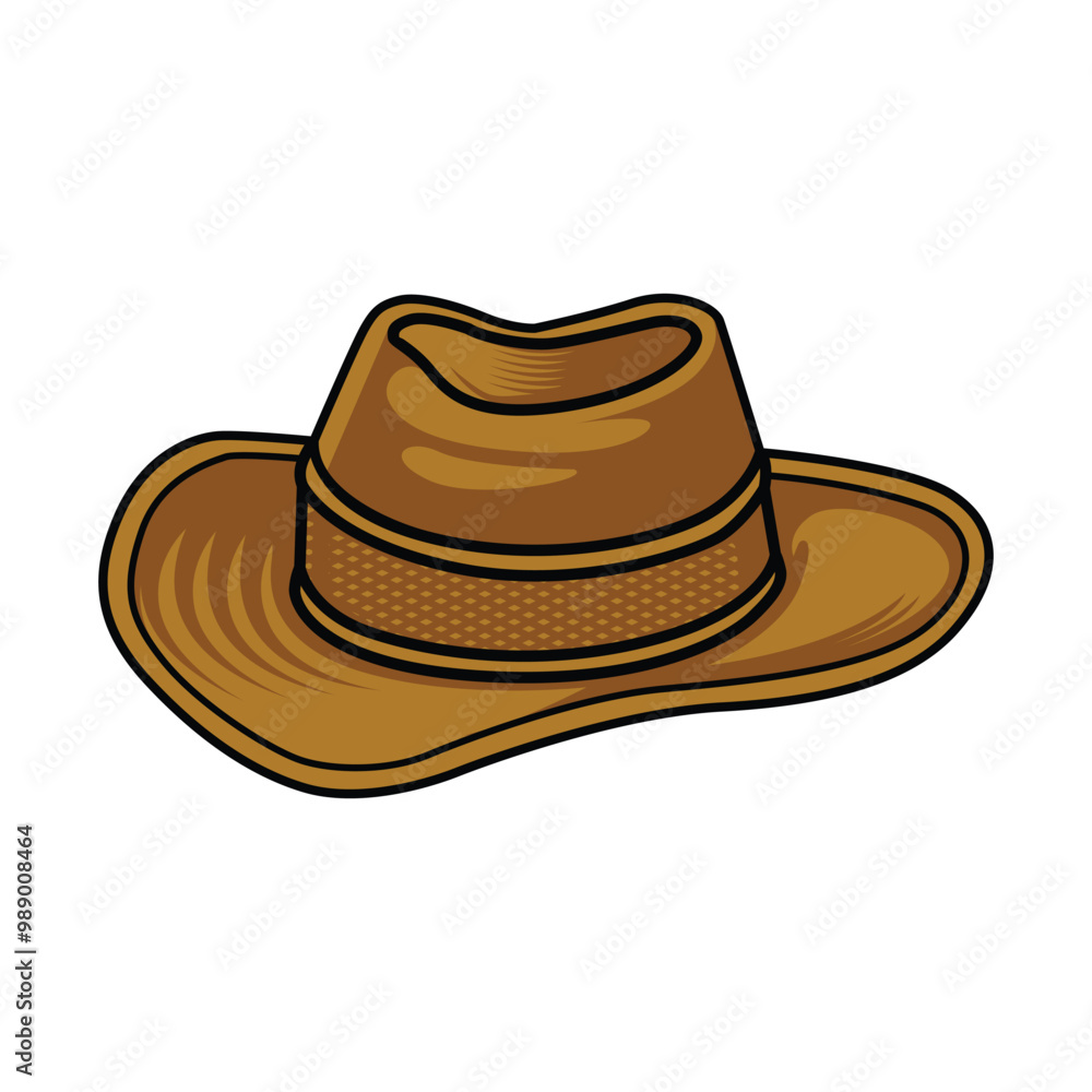 Vector illustration of adventurer hat, mountain hat, cowboy hat, expedition hat - Back to nature Vector illustration of adventurer hat, mountain hat, cowboy hat, expedition hat - Back to nature