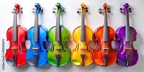 Rainbow Violin Harmony,  Violin, Musical Instrument, Color, Harmony