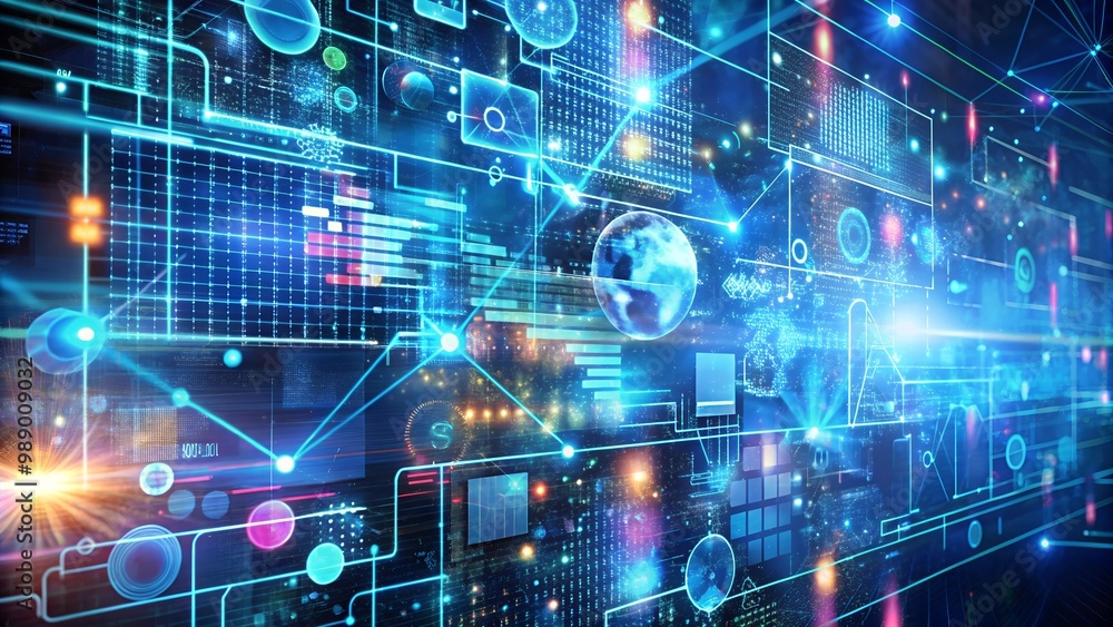 Internet technology displays data flow concept Internet Technology
Internet technology displays data flow concept Internet Technology