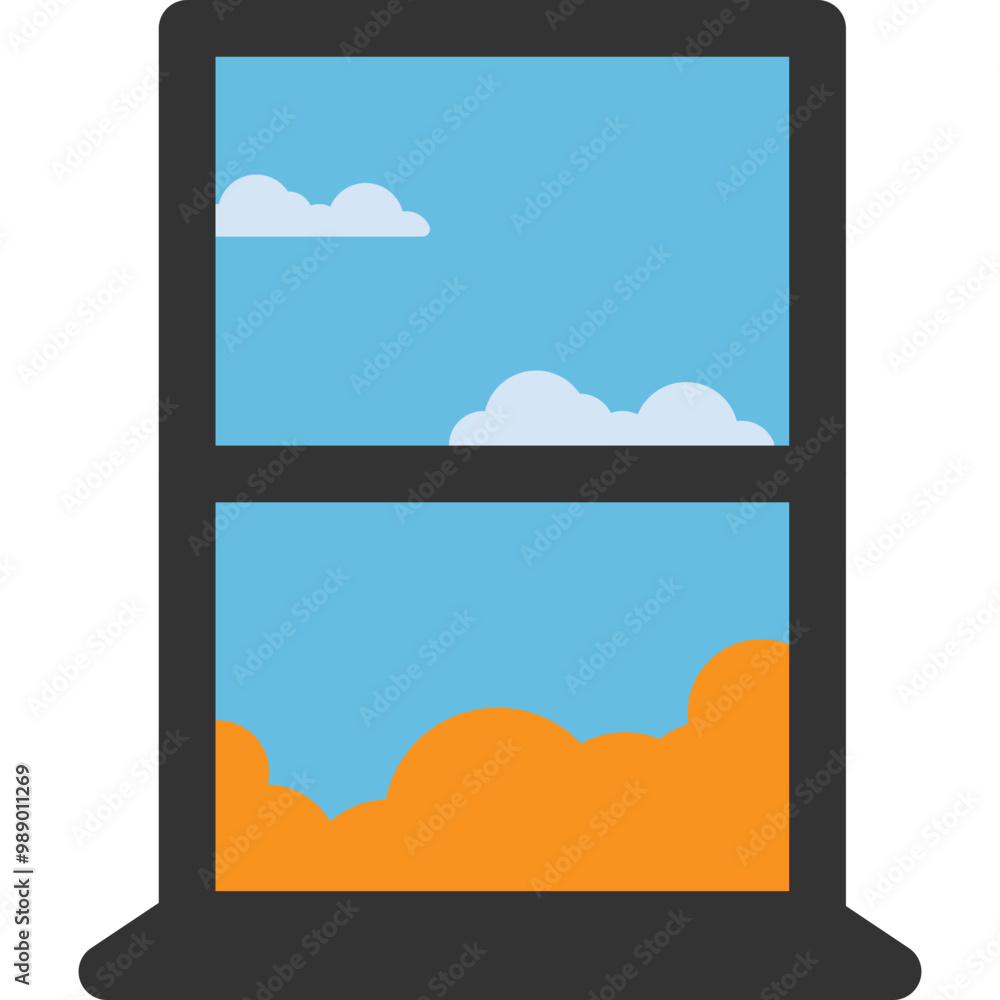 Autumn Window Illustration Autumn Window Illustration