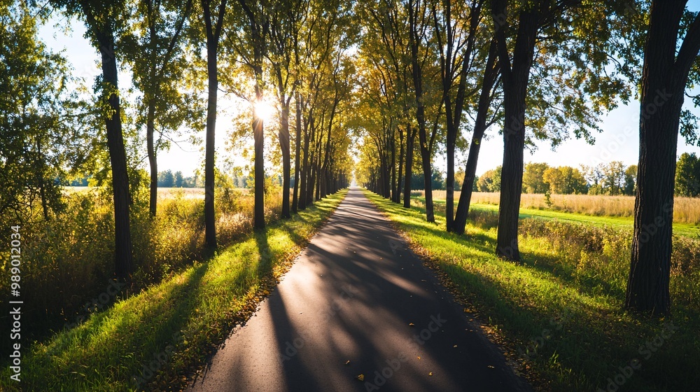 Fototapeta premium Scenic Autumn Pathway in Nature