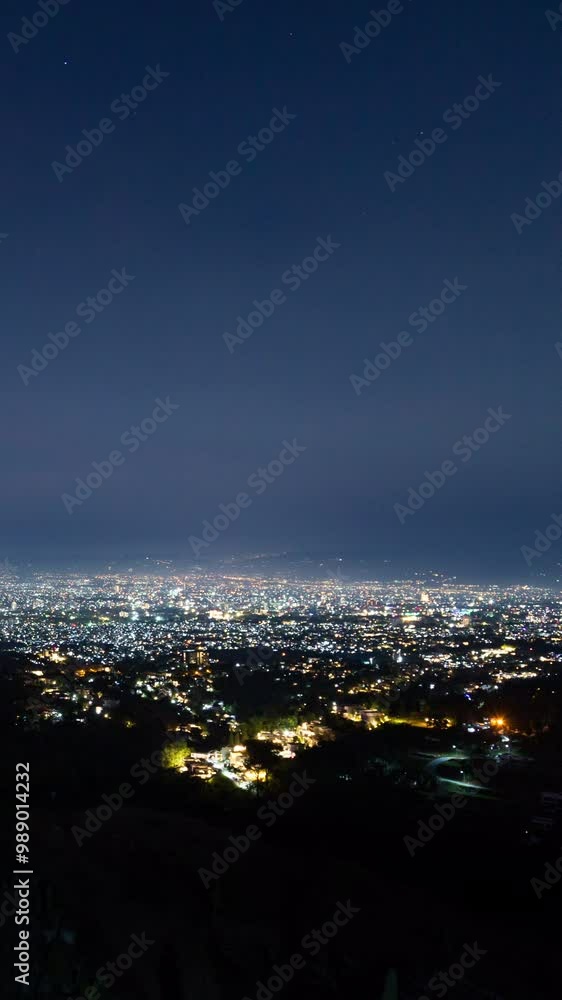 Vertical video - Timelapse of Bandung cityscape during sunrise Vertical video - Timelapse of Bandung cityscape during sunrise