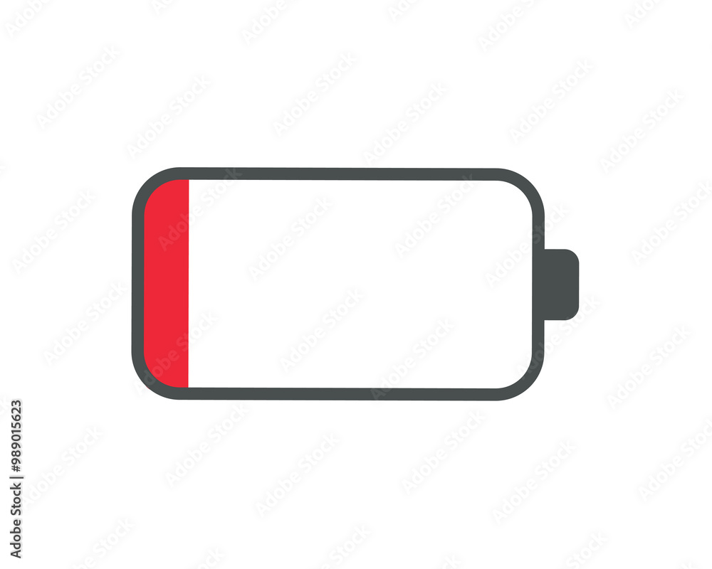 Battery icon. Battery indicator icon and phone battery level. Low battery indicator. Battery icon. Battery indicator icon and phone battery level. Low battery indicator.