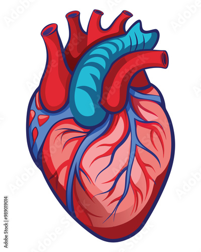 Human heart vector illustration