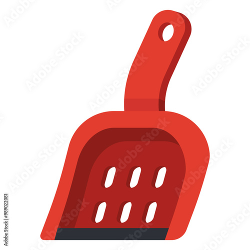 Pet litter scoop vector cartoon illustration isolated on a white background.
