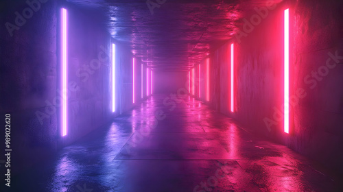 Neon Lights 3D Illustration