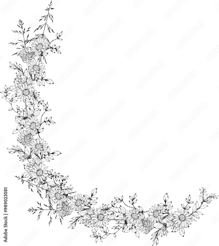 Hand drawn floral arrangements Hand drawn floral arrangements