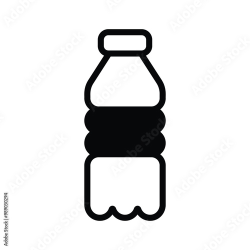For hydration and health designs use this sleek water bottle icon