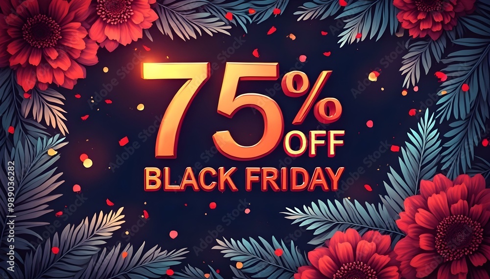 75% off black friday seventy five percent deal offer background banner header design 75% off black friday seventy five percent deal offer background banner header design