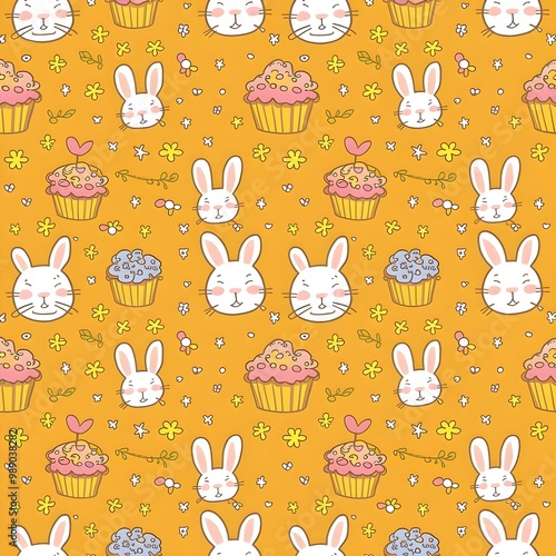 seamless pattern with cats