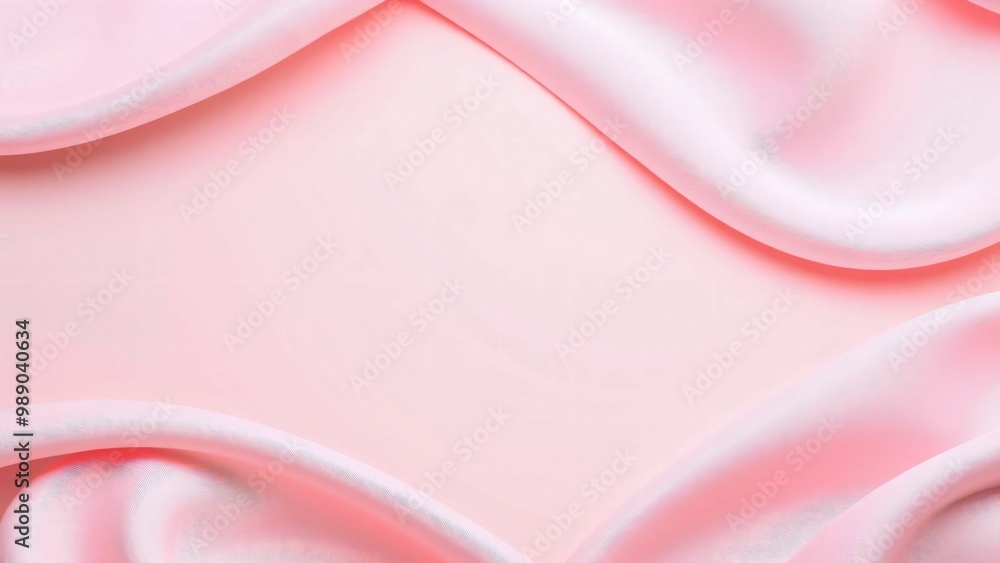 Obraz premium 光沢のある波や布のような流動的な質感をもったテクスチャー鮮やかな青・紫・ピンク・オレンジのグラデーションカラー