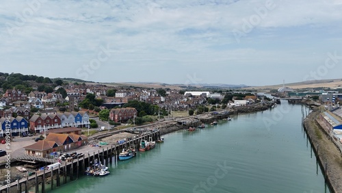 Harbour Newhaven East Sussex UK drone,aerial .. photo