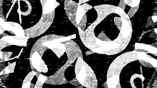 Abstract half tone background. Black and white illustration