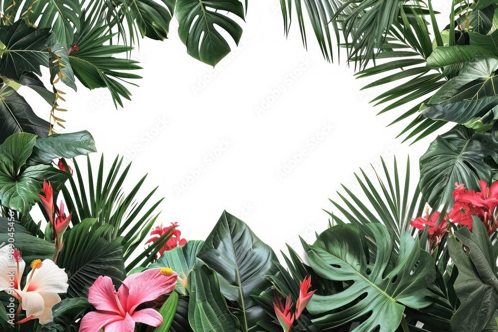 Tropical border nature flower plant. Tropical border nature flower plant.