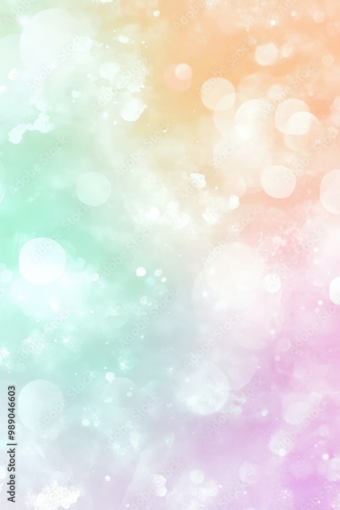 Obraz premium Dreamy Pastel Gradient Background with Soft Bokeh Effect for Beauty Products and Wedding Designs