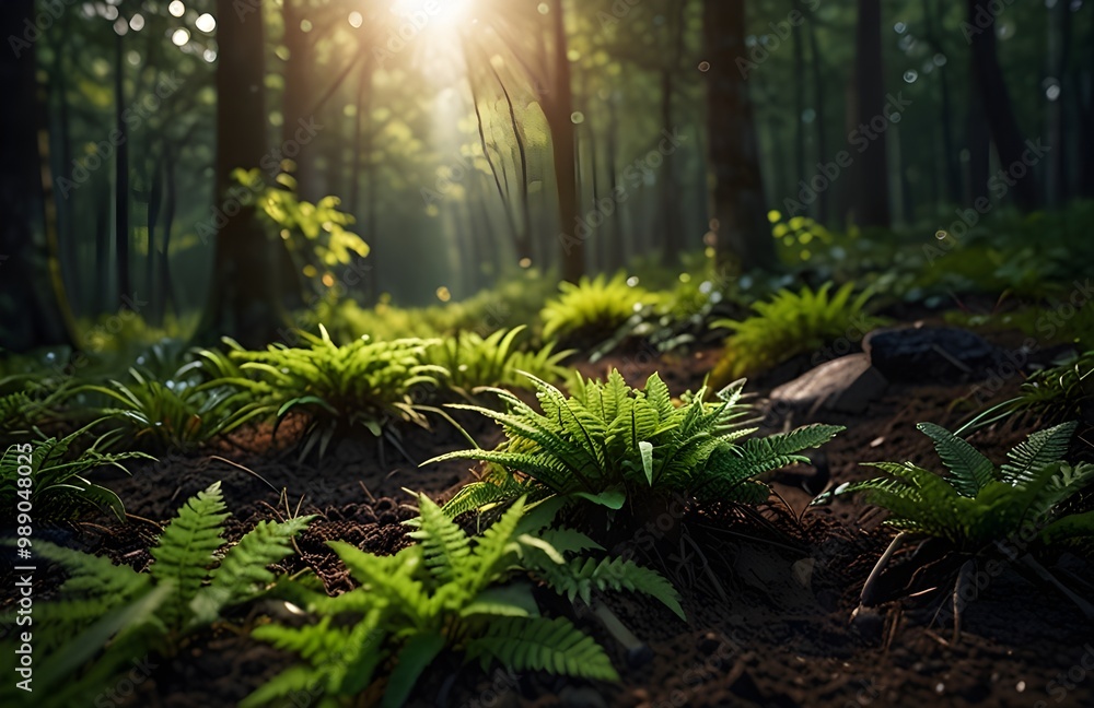 Landscape view showcases nature's greenery in stunning 4K Landscape view showcases nature's greenery in stunning 4K