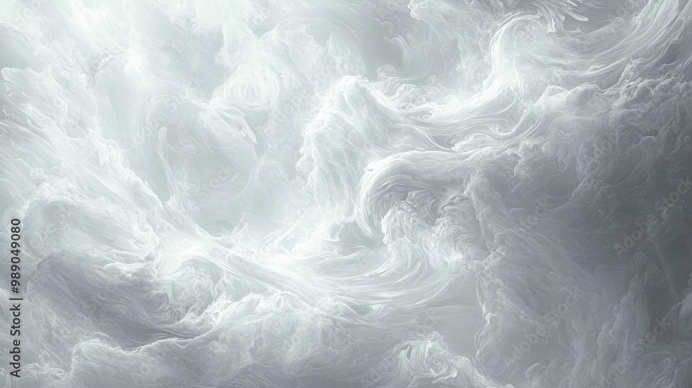 Ethereal Abstract Background with Swirling Gray and White Clouds for Relaxation and Wellness Design Ethereal Abstract Background with Swirling Gray and White Clouds for Relaxation and Wellness Design