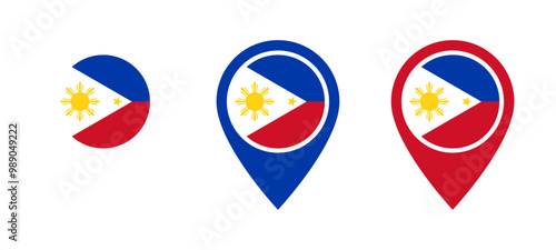 Free Download Philippines flag location icon set - GFXLoad