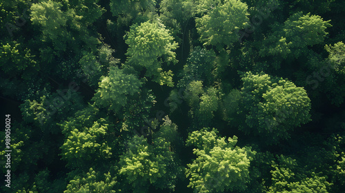 Serene Sunlit Forest with Lush Green Undergrowth - Peaceful Woodland Landscape