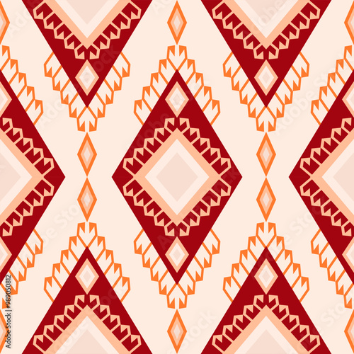 Colorful geometric ethnic pattern. Oriental, western, aztec, tribal traditional. seamless pattern. fabric, tile, background, carpet, wallpaper, clothing, sarong,wrapping, Batik, fabric,Vector pattern